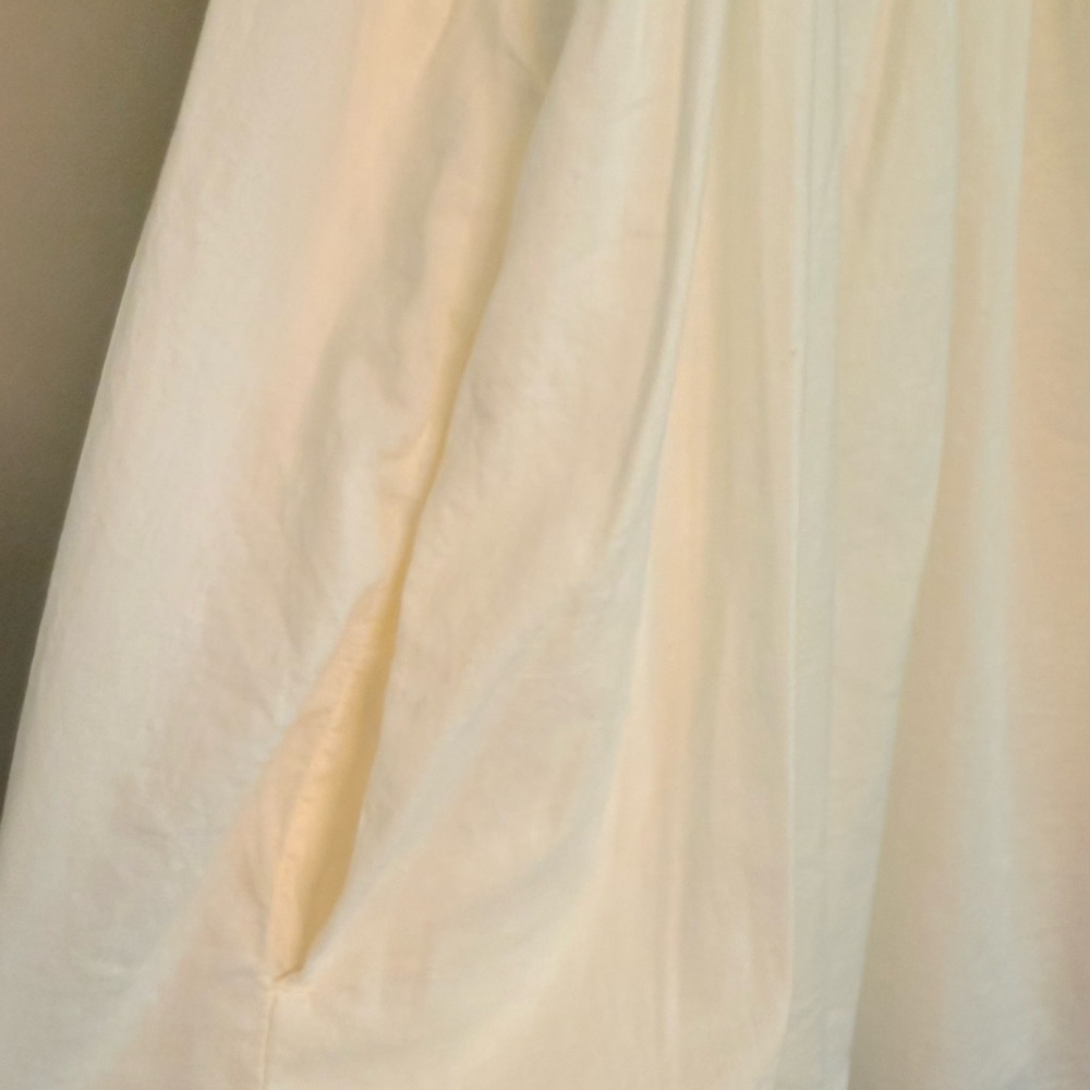 Old Navy‎ Cream Mini 100%Cotton Dress with Black Embroidery Large - Picture 5 of 13